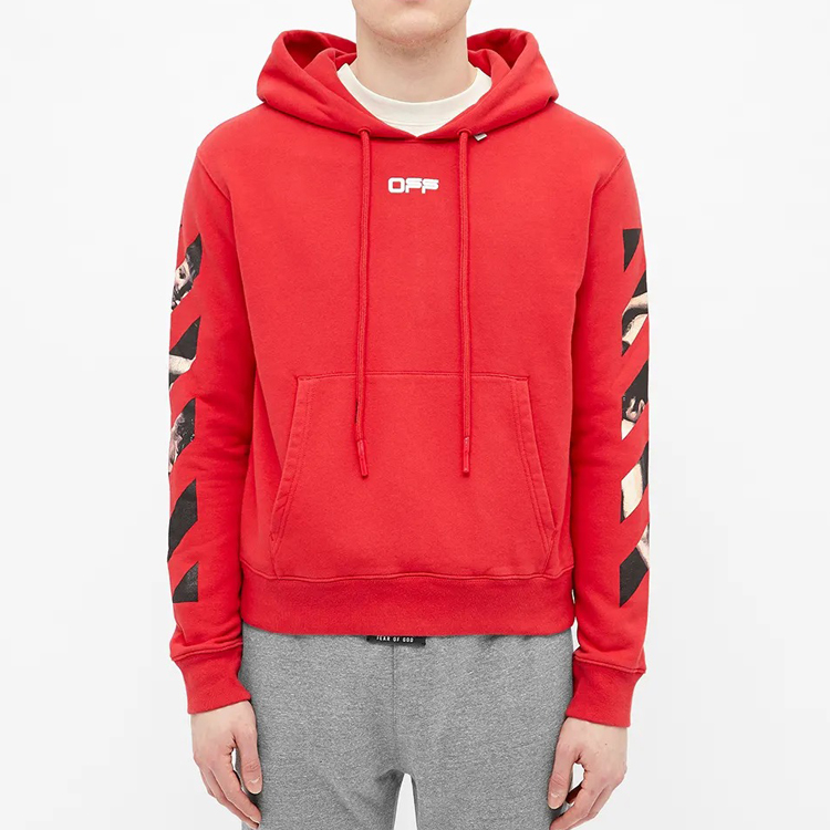 OFF-WHITE Religious Painting Hoodie Red OMBB034S20E300042088 圖 4