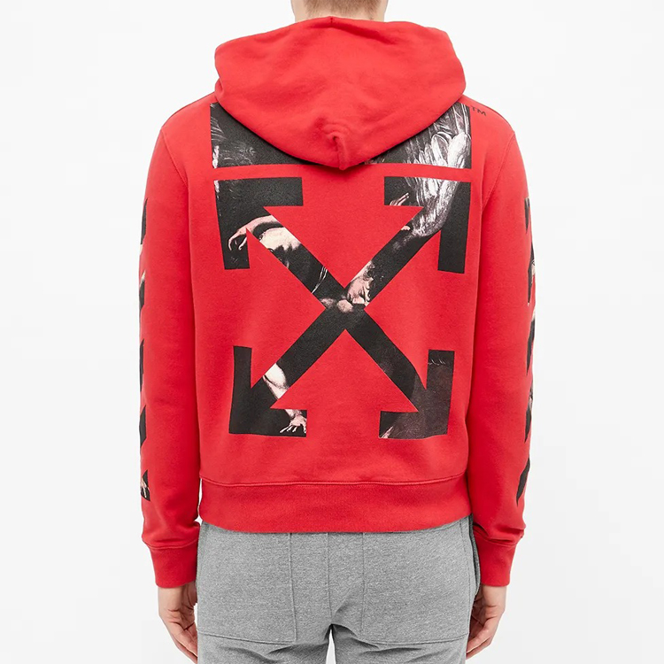 OFF-WHITE Religious Painting Hoodie Red OMBB034S20E300042088 圖 5