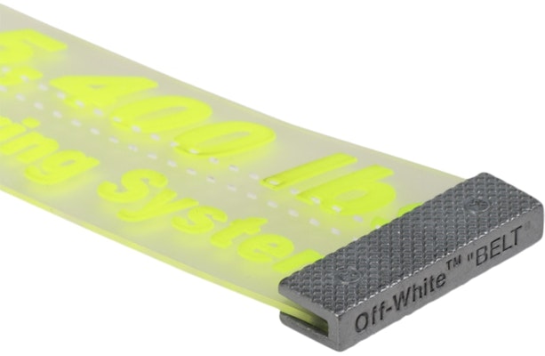 Off-White Rubber Industrial Belt (SS19) Fluo Yellow Lookbook Off-White Rubber Industrial Belt (SS19) Fluo Yellow