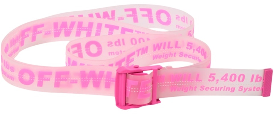 Off-White Rubber Industrial Belt (SS19) Transparent Fuchsia Buy Off-White Rubber Industrial Belt (SS19) Transparent Fuchsia