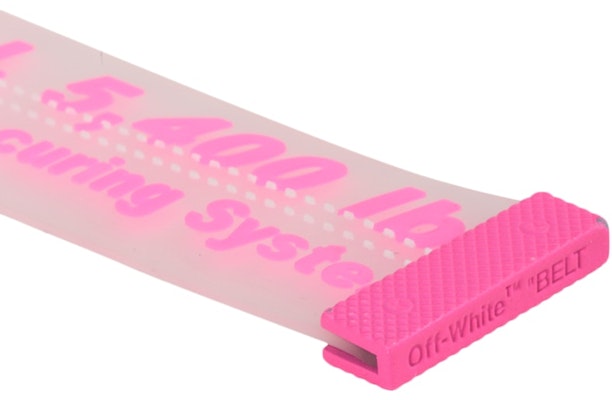 Off-White Rubber Industrial Belt (SS19) Transparent Fuchsia Lookbook Off-White Rubber Industrial Belt (SS19) Transparent Fuchsia