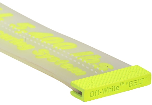 Off-White Rubber Industrial Belt (SS19) Transparent Fluo Yellow Lookbook Off-White Rubber Industrial Belt (SS19) Transparent Fluo Yellow