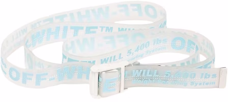 Off-White Rubber Industrial Belt Transparent/Light Blue Off-White Rubber Industrial Belt Transparent/Light Blue