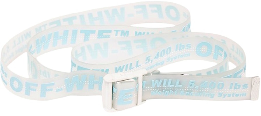 Off-White Rubber Industrial Belt Transparent/Light Blue Buy Off-White Rubber Industrial Belt Transparent/Light Blue