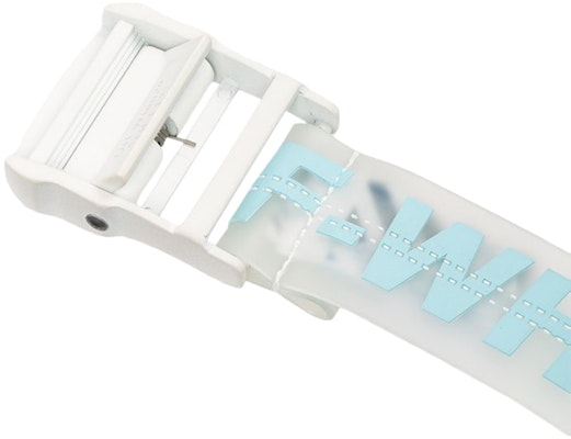Off-White Rubber Industrial Belt Transparent/Light Blue Order Off-White Rubber Industrial Belt Transparent/Light Blue
