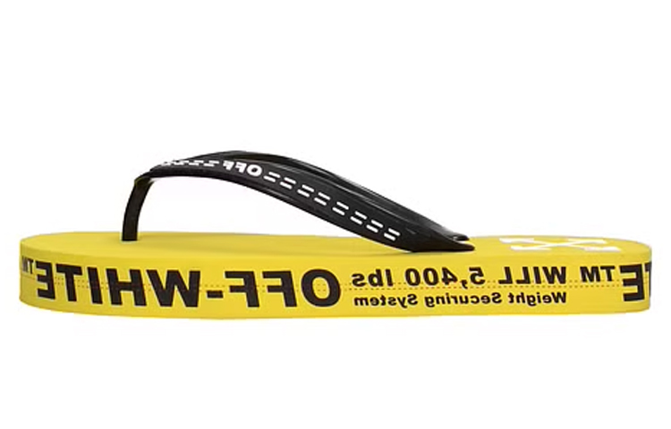 Off-White Rubber Logo Slide 'Yellow'