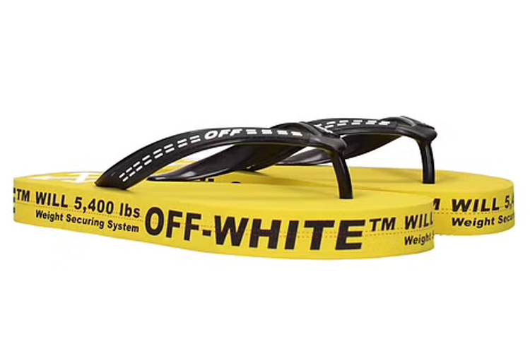 Off-White Rubber Logo Slide 'Yellow' 圖 3