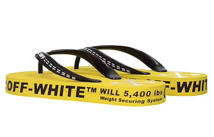 Off-White Rubber Logo Slide 'Yellow' 圖 4