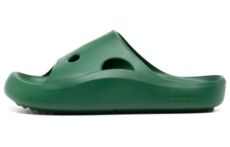 Off-White Rubber Slide 'Green Meteor'