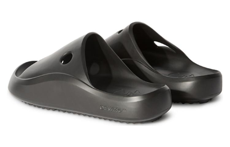 Off-White Rubber Slide 'Meteor Cut-Out Black' 圖 4