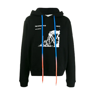 Off-White Ruined Factory Hoodie Black/White/Green