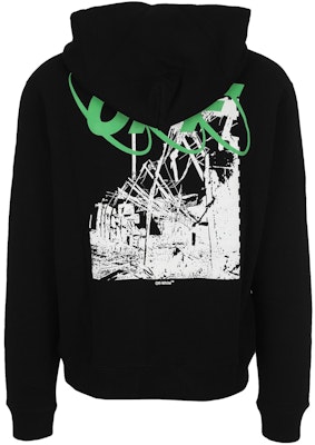 Off-White Ruined Factory Hoodie Black/White/Green Order Off-White Ruined Factory Hoodie Black/White/Green