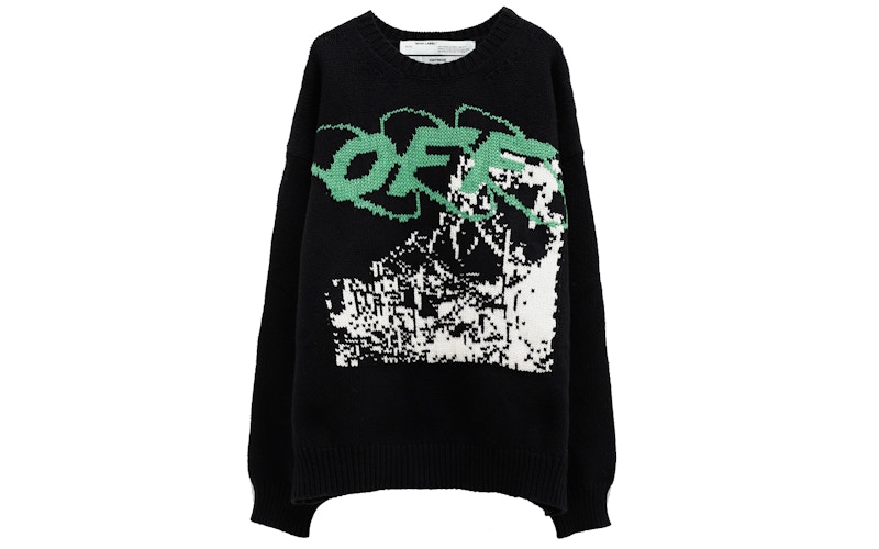 Off-White Ruined Factory Sweater Black/White