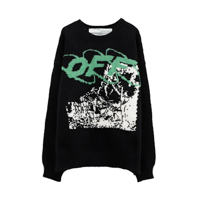 Off-White Ruined Factory Sweater Black/White