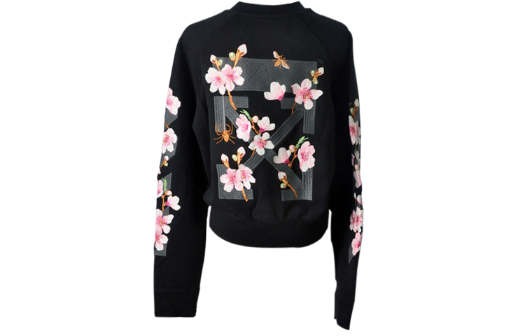 OFF-WHITE Sakura Embroidered Floral Crewneck Sweatshirt Unisex OWBA026E170030531088 圖 2