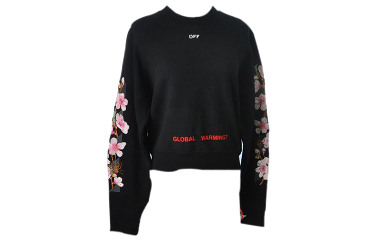 OFF-WHITE Sakura Embroidered Floral Crewneck Sweatshirt Unisex OWBA026E170030531088 圖 3