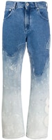 Off-White Shaped Baggy Denim Jeans Bleached Blue Off-White Shaped Baggy Denim Jeans Bleached Blue