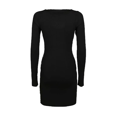 OFF-WHITE Side Logo Print Black Dress OWHI033E20KNI0011000