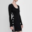 Details for 오프 화이트 사이드 로고 프린트 블랙 드레스 OWHI033E20KNI0011000