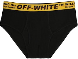 Off-White Single Pack Slip Underwear Black/Yellow/Black Off-White Single Pack Slip Underwear Black/Yellow/Black