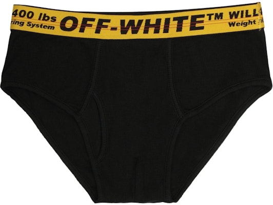 Off-White Single Pack Slip Underwear Black/Yellow/Black Buy Off-White Single Pack Slip Underwear Black/Yellow/Black