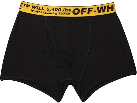 Off-White Single Pack Stretch Cotton Boxer Briefs Black/Yellow/Black Buy Off-White Single Pack Stretch Cotton Boxer Briefs Black/Yellow/Black