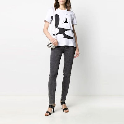 Off-White Skinny Denim Grey Area Jeans Dark Grey/White Order Off-White Skinny Denim Grey Area Jeans Dark Grey/White
