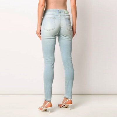 Off-White Skinny Denim Jeans Bleached Blue/White Lookbook Off-White Skinny Denim Jeans Bleached Blue/White