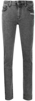 Off-White Skinny Denim Jeans Dark Grey/White Off-White Skinny Denim Jeans Dark Grey/White