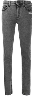 Off-White Skinny Denim Jeans Dark Grey/White Buy Off-White Skinny Denim Jeans Dark Grey/White