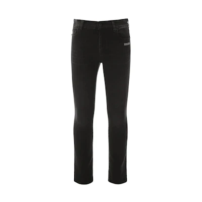 Off-White Skinny Fit Denim Jeans Black/White