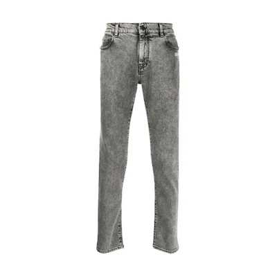 Off-White Skinny Fit Denim Jeans Medium Grey/White