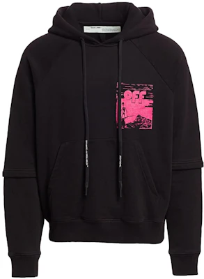 Sudadera con Capucha Off-White Skull Gráfico Negro/Fucsia Buy Sudadera con Capucha Off-White Skull Gráfico Negro/Fucsia