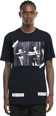 OFF-WHITE Baju T Hitam Lukisan Tengkorak AU1001-03-05 1