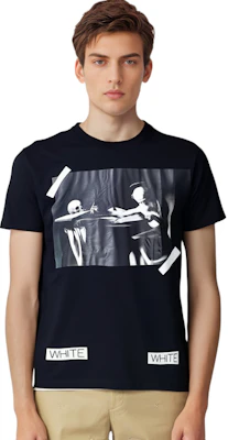 OFF-WHITE Baju T Hitam Lukisan Tengkorak AU1001-03-05 2
