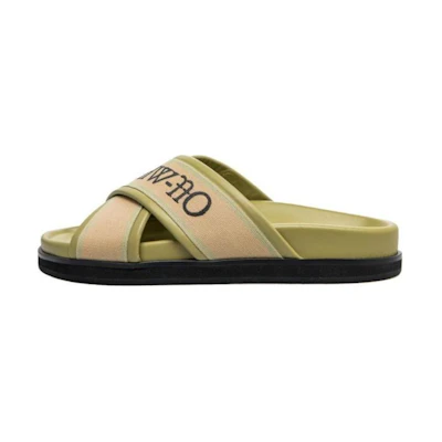 Off-White Slide 'Green Leather'