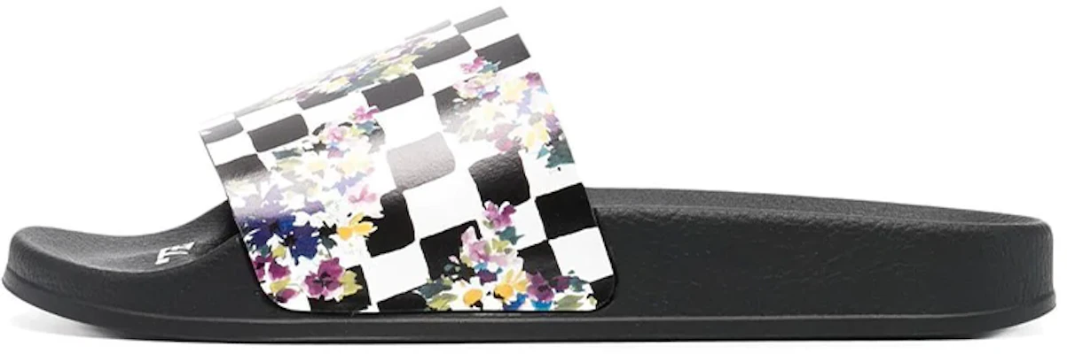 OFF-WHITE 花卉格紋拖鞋 女款黑色 Buy OFF-WHITE 花卉格紋拖鞋 女款黑色