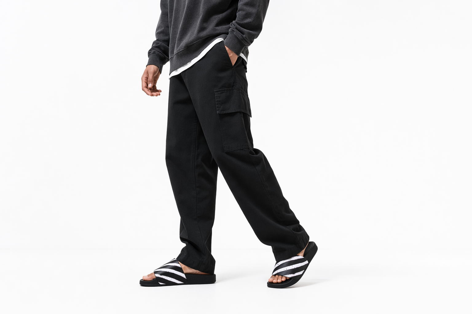 Order Off-White Sliders ''Graffiti - Zwart Wit'' OMIA088E19C220511001