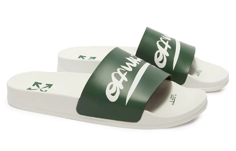 Off-White Slides 'Green Logo' 圖 2