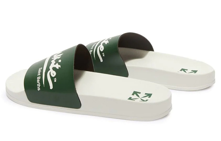 Off-White Slides 'Green Logo' 圖 3