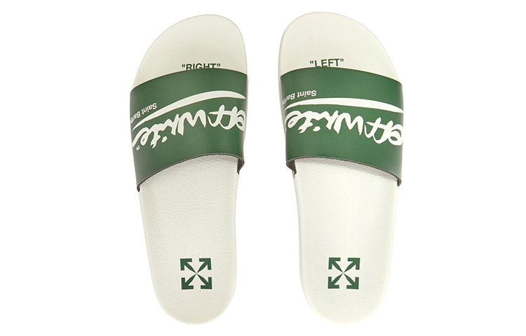 Off-White Slides 'Green Logo' 圖 4