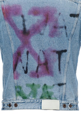 Off-White Slim Bleached Denim Jacket Indigo/Multicolor Lookbook Off-White Slim Bleached Denim Jacket Indigo/Multicolor