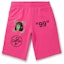 Buy Off-White Slim Fit 'Green Man' Print Shorts Pink/Black