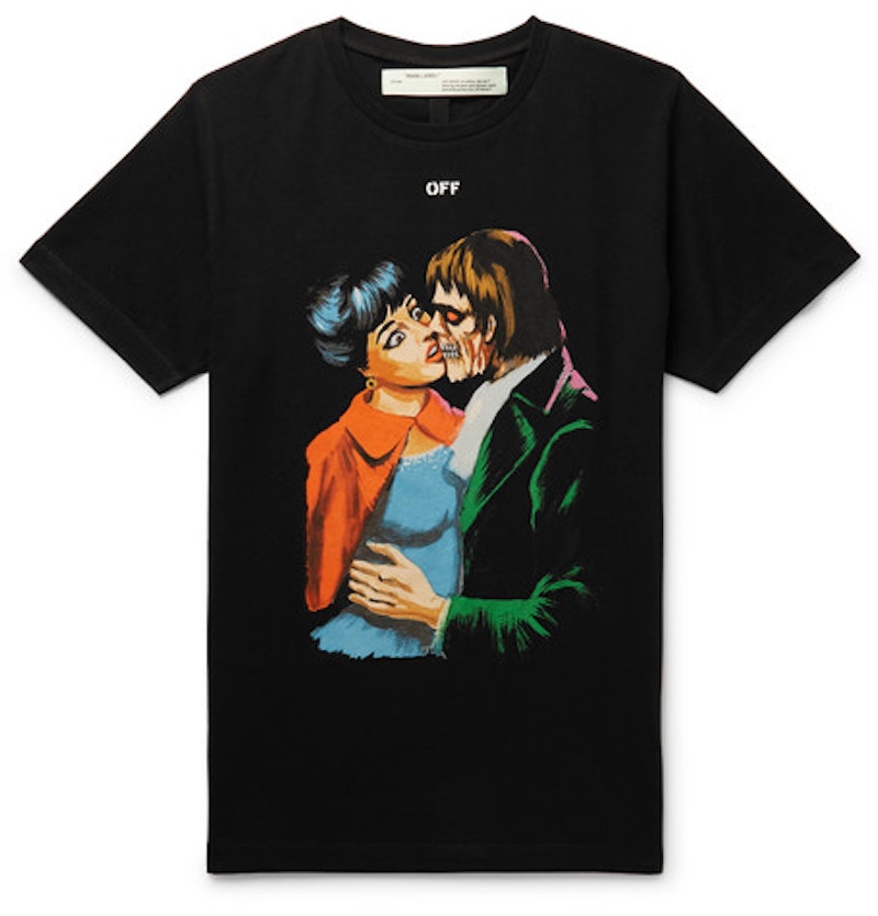 Off-White Slim Fit 'Kiss' Graphic Print SS Tee Black/Multicolor
