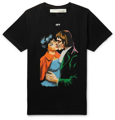 Off-White Slim Fit 'Kiss' Graphic Print SS Tee Black/Multicolor Buy Off-White Slim Fit 'Kiss' Graphic Print SS Tee Black/Multicolor