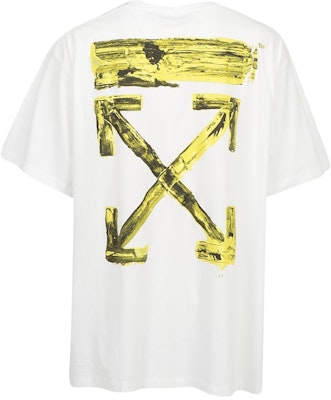 Off-White Slim Fit Acrylic Arrows S/S T-Shirt White/Yellow Order Off-White Slim Fit Acrylic Arrows S/S T-Shirt White/Yellow