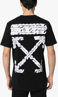 Off-White Slim Fit Airport Tape T-Shirt Black Shop Off-White Slim Fit Airport Tape T-Shirt Black