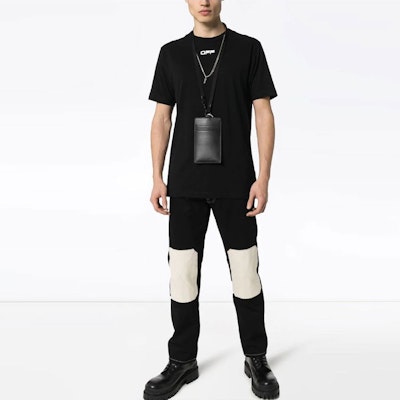 Off-White Slim Fit Airport Tape T-Shirt Black Purchase Off-White Slim Fit Airport Tape T-Shirt Black