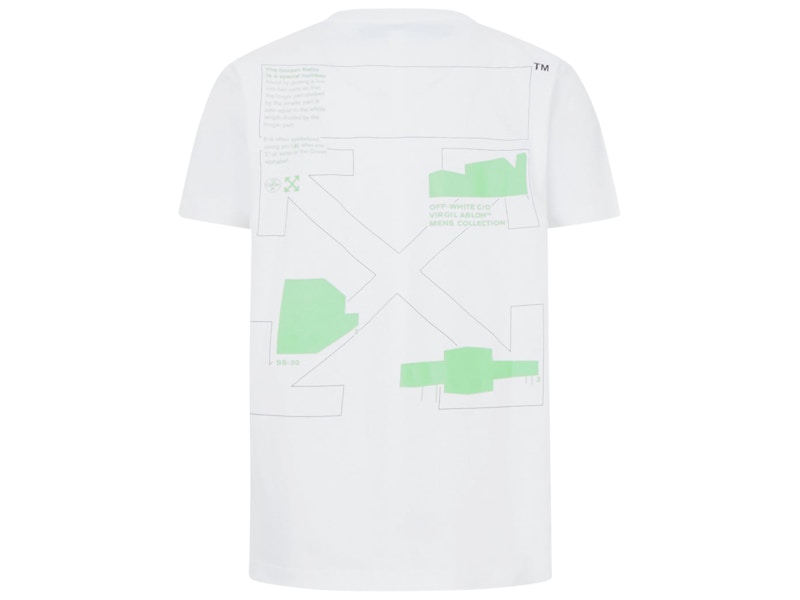 Order Kaos Slim Fit Off-White Arch Shapes Putih/Hijau