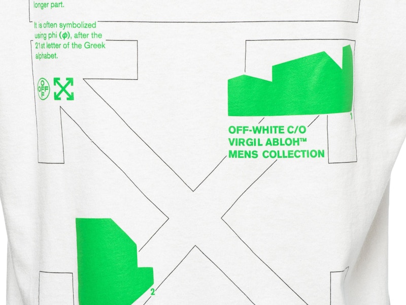 Lookbook Kaos Slim Fit Off-White Arch Shapes Putih/Hijau